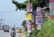 Chi chít các biển quảng cáo rao bán đất trên quốc lộ 51, đoạn gần dự án sân bay Long Thành.
