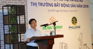Ông Nguyễn Mạnh Khởi, Phó Cục trưởng Cục quản lý nhà và Thị trường bất động sản, Bộ Xây dựng phát biểu tại hội thảo.